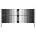 vidaXL Brama ogrodowa stalowa 400x150 cm antracytowa