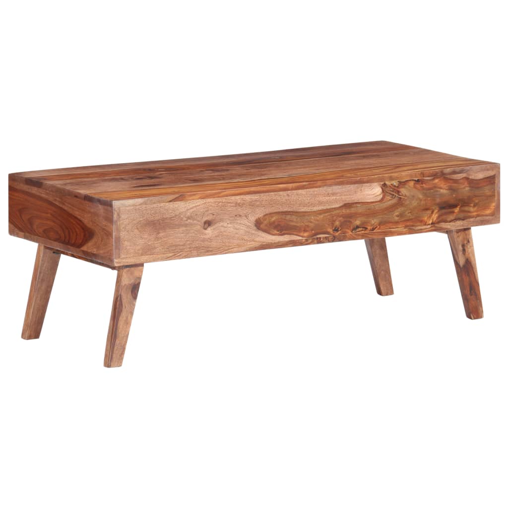 vidaXL Stolik kawowy, szary, 110x50x40 cm, lite drewno
