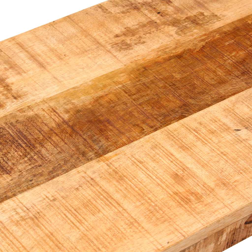 vidaXL Ławka, 160 cm, lite, surowe drewno mango i stal