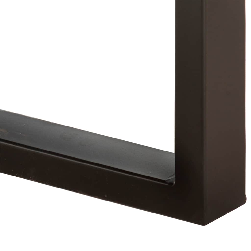 vidaXL Ławka, 160 cm, lite, surowe drewno mango i stal
