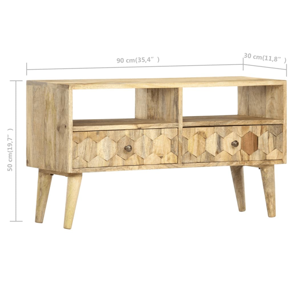 vidaXL Szafka pod TV, 90x30x50 cm, lite drewno mango