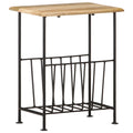 vidaXL Stojak na gazety, 40x30x50 cm, lite drewno mango i stal