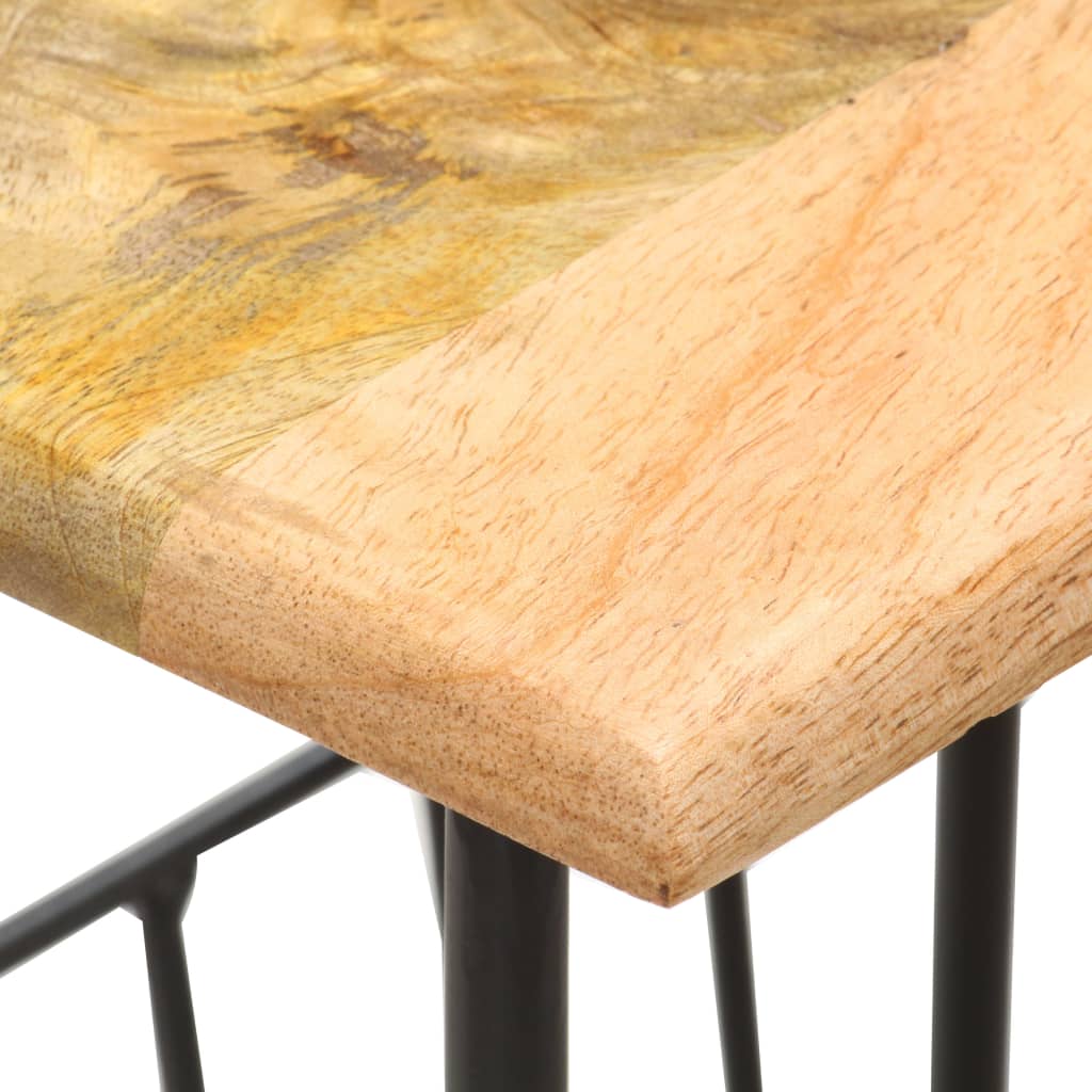 vidaXL Stojak na gazety, 40x30x50 cm, lite drewno mango i stal