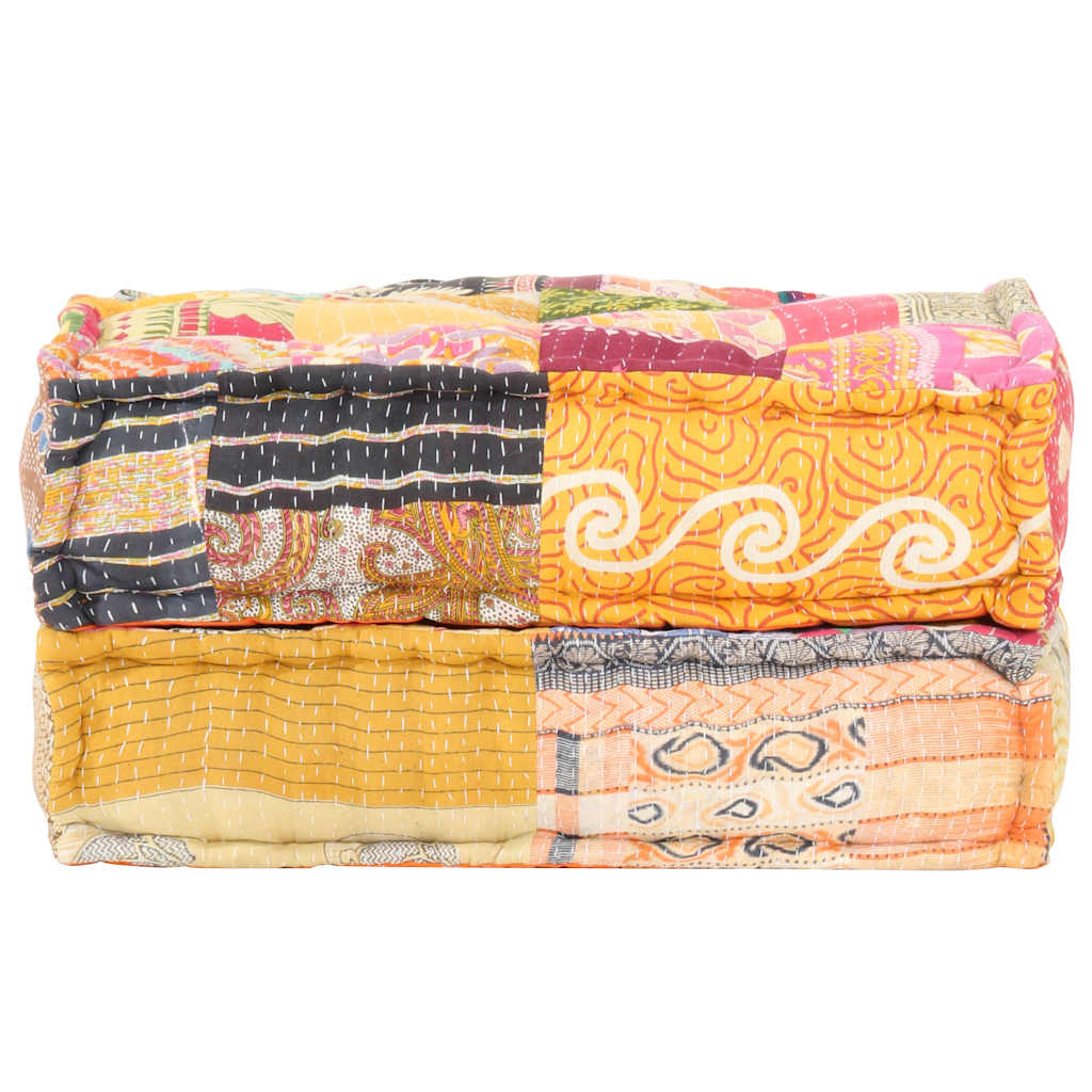 vidaXL Puf, 60x70x36 cm, patchwork, tkanina