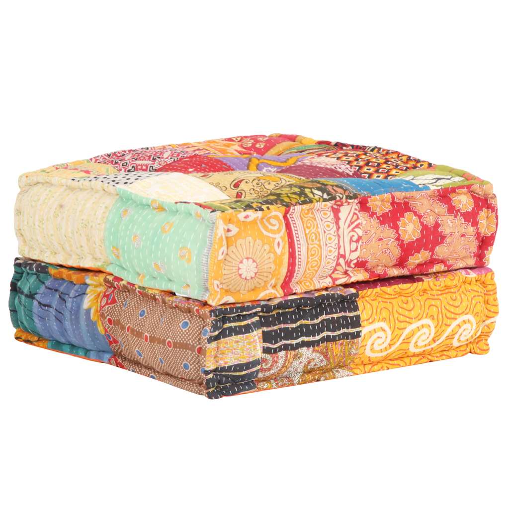 vidaXL Puf, 60x70x36 cm, patchwork, tkanina