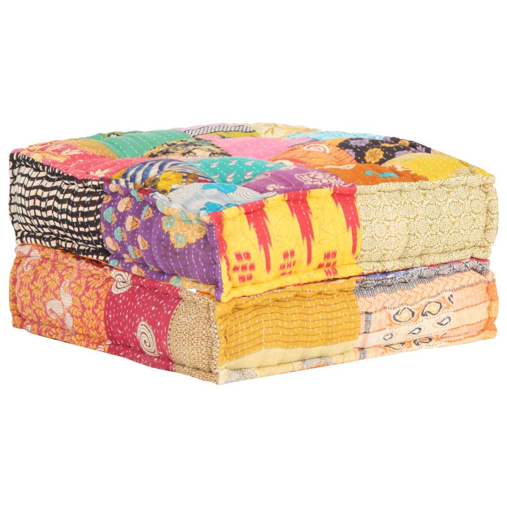 vidaXL Puf, 60x70x36 cm, patchwork, tkanina