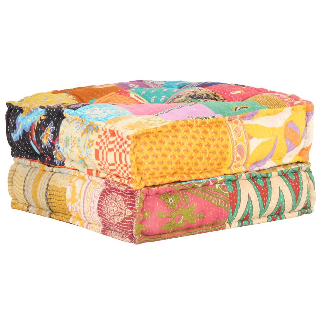 vidaXL Puf, 60x70x36 cm, patchwork, tkanina