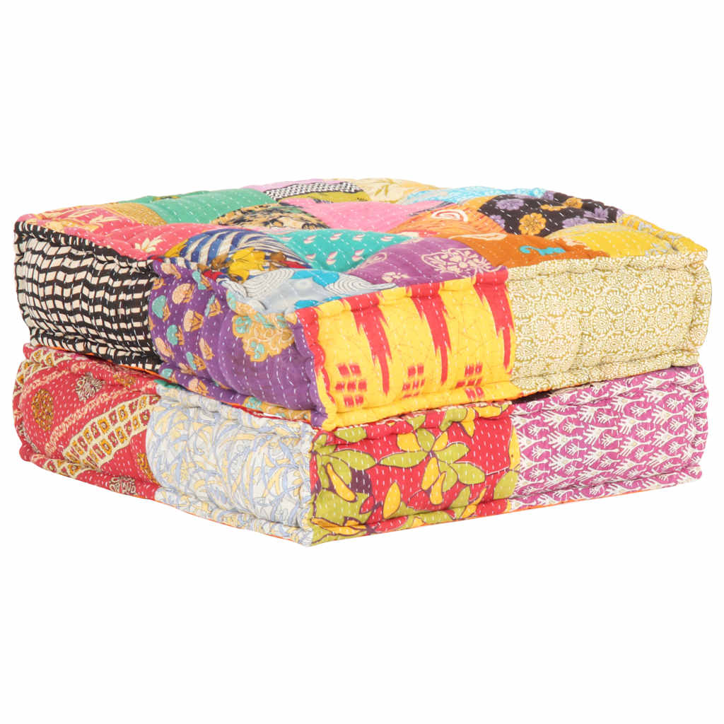 vidaXL Puf, 60x70x36 cm, patchwork, tkanina