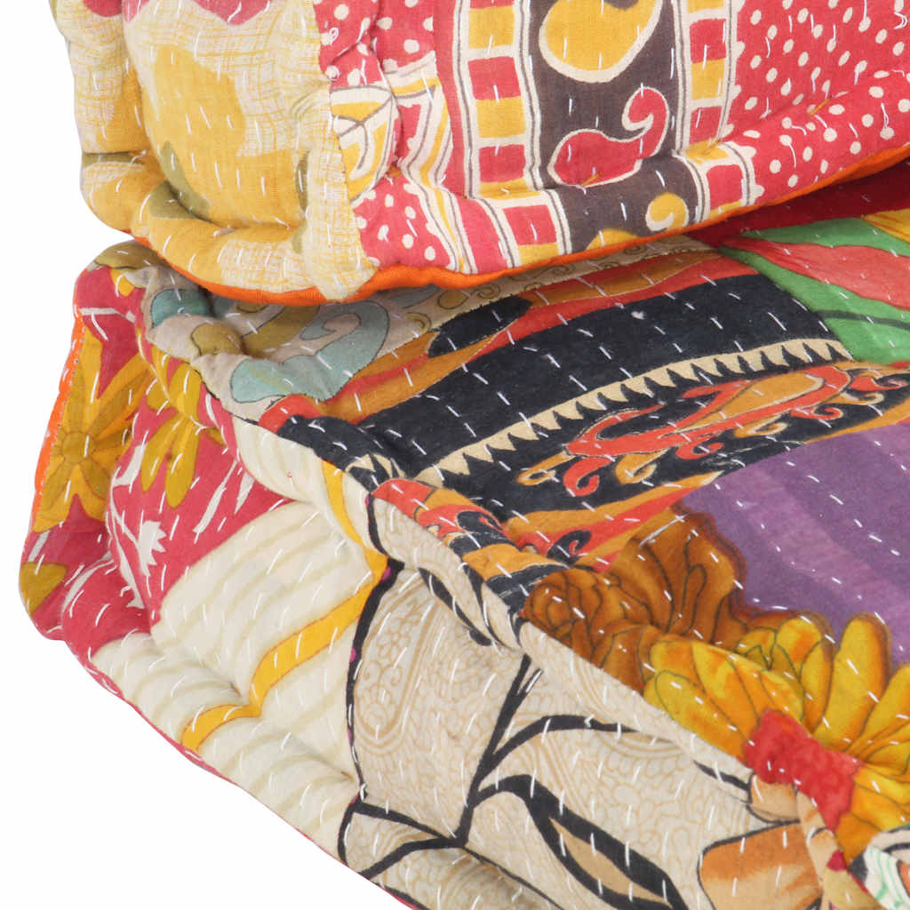 vidaXL Sofa z poduszek na paletę, tkanina, wielokolorowy patchwork