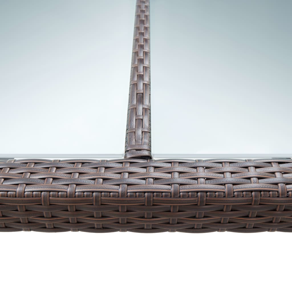 vidaXL Stół ogrodowy, brązowy, 200x150x74 cm, polirattan