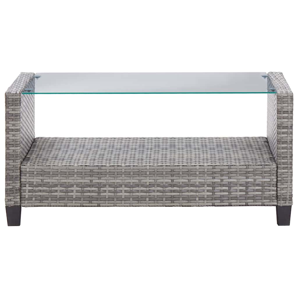 vidaXL 6-cz. zestaw mebli do ogrodu, poduszki, rattan PE, ciemnoszary