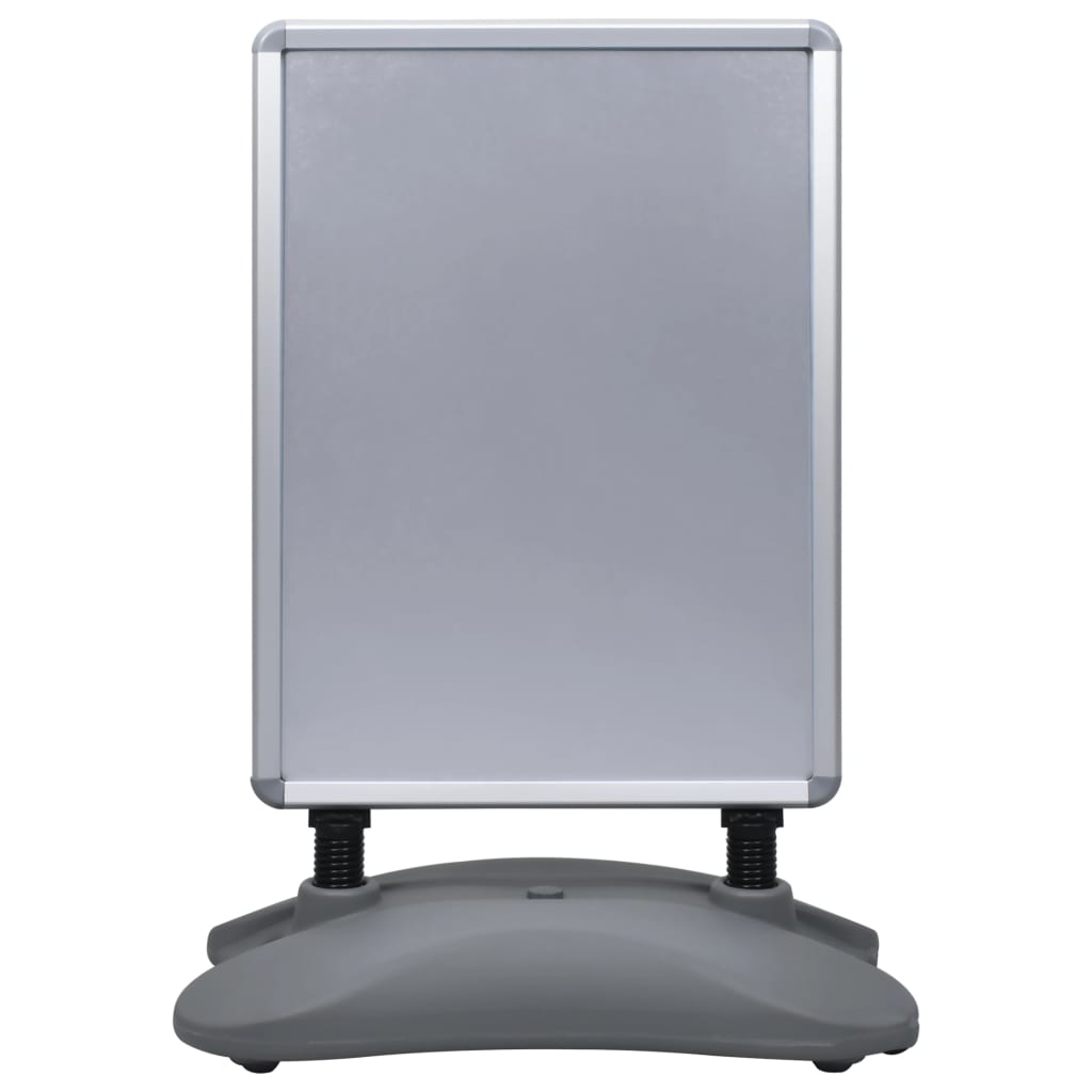 vidaXL Stojak na plakat A1 z podstawą na wodę, szary, stop aluminium
