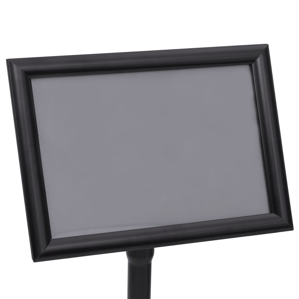 vidaXL Stojak na plakat A3, czarny, stop aluminium