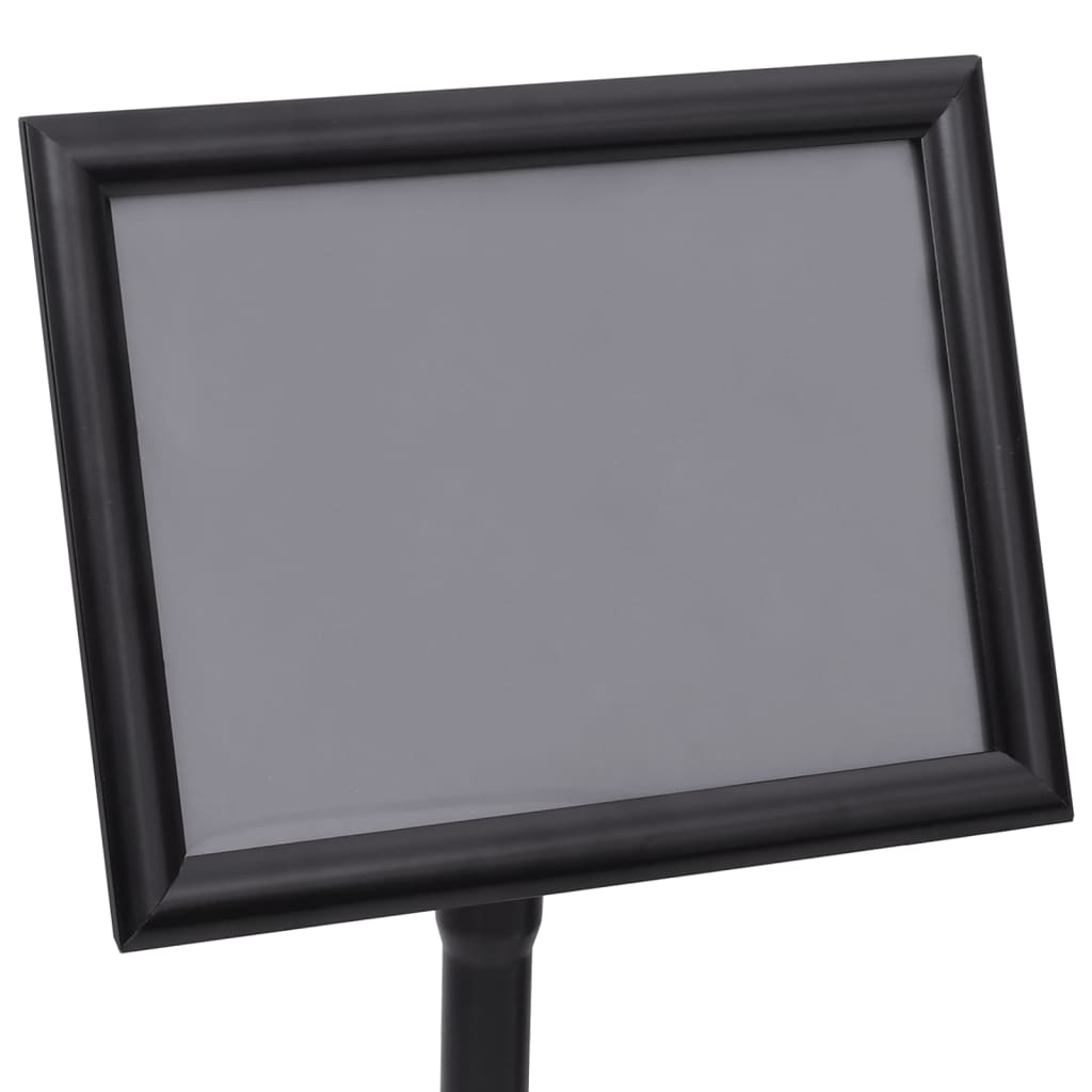 vidaXL Stojak na plakat A4, czarny, stop aluminium