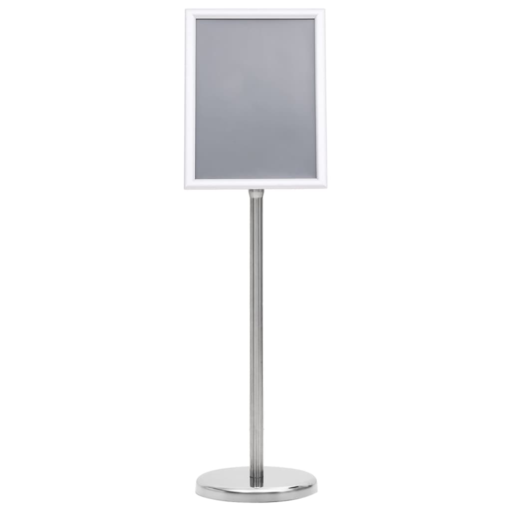 vidaXL Stojak na plakat A4, srebrny, stop aluminium