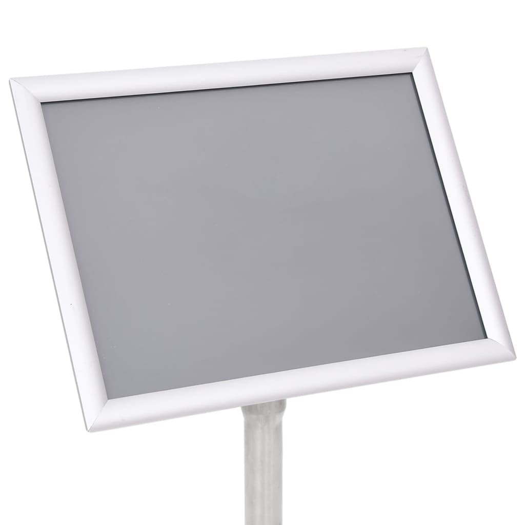 vidaXL Stojak na plakat A4, srebrny, stop aluminium