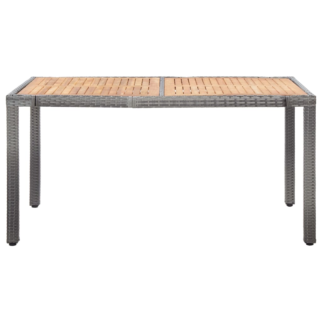 vidaXL 7-cz. zestaw mebli ogrodowych z poduszkami, rattan PE, szary