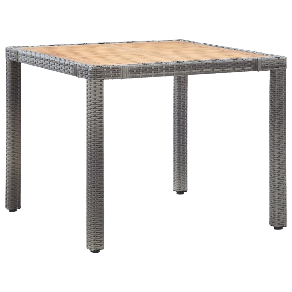 vidaXL 5-cz. zestaw mebli ogrodowych z poduszkami, rattan PE, szary