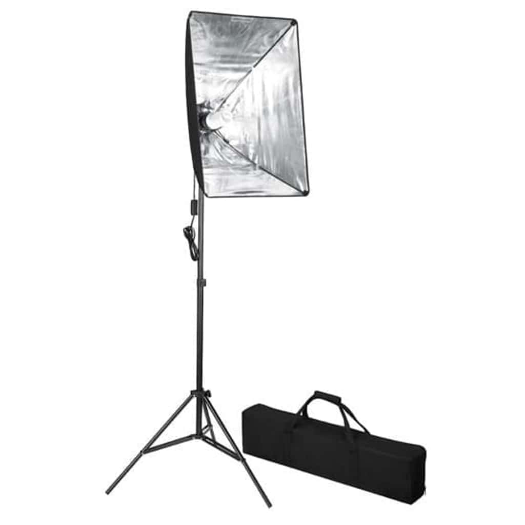 vidaXL Zestaw studyjny z lampą softbox i tłami