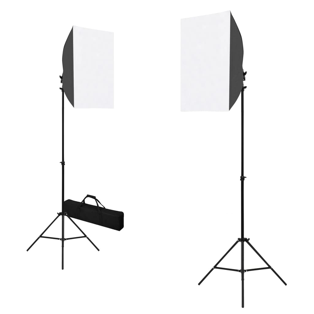 vidaXL Zestaw studyjny z lampami softbox i tłami