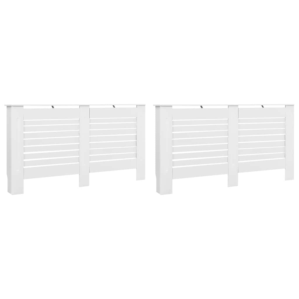 vidaXL Osłony na kaloryfer, 2 szt., białe, 152x19x81,5 cm, MDF