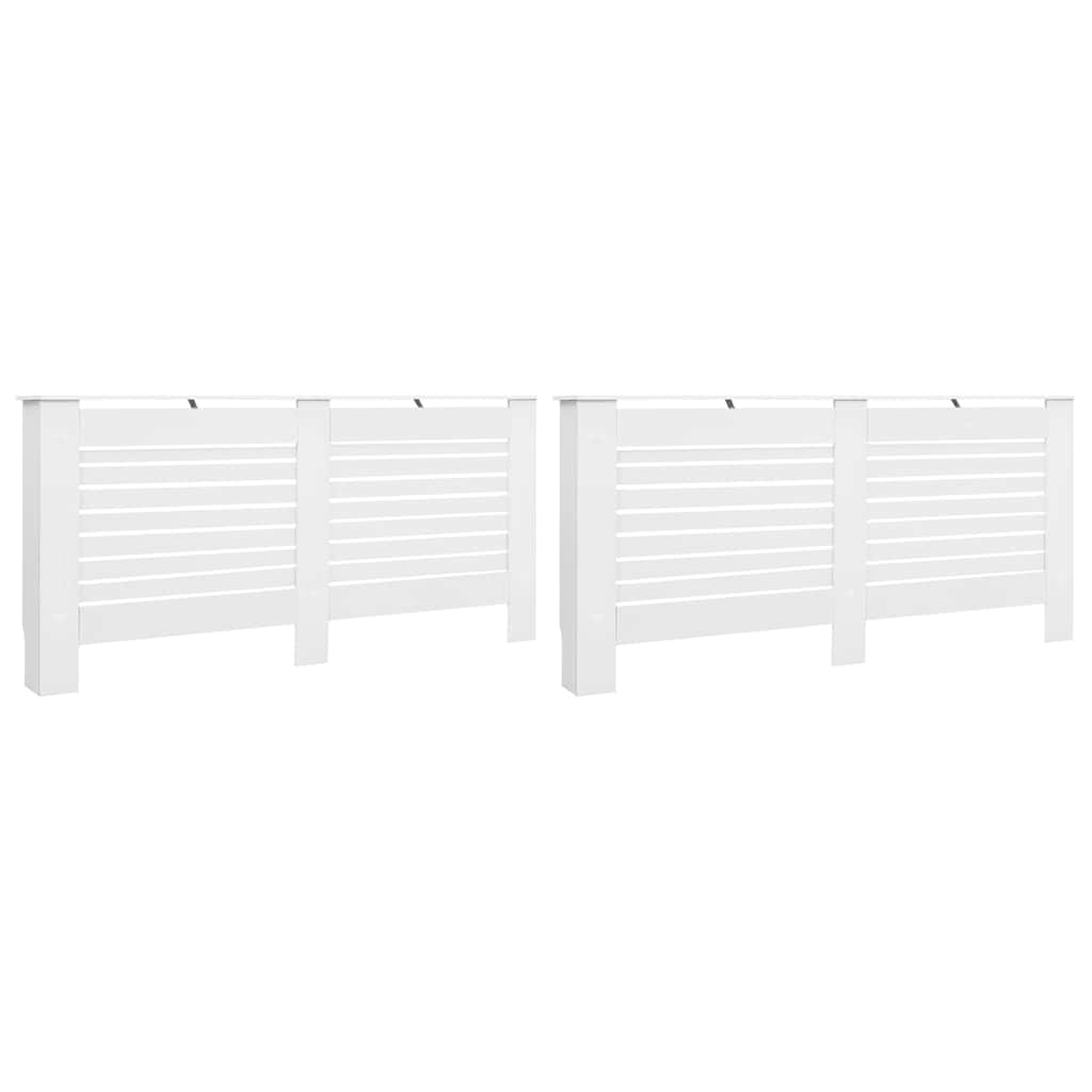 vidaXL Osłony na kaloryfer, 2 szt., białe, 172x19x81,5 cm, MDF