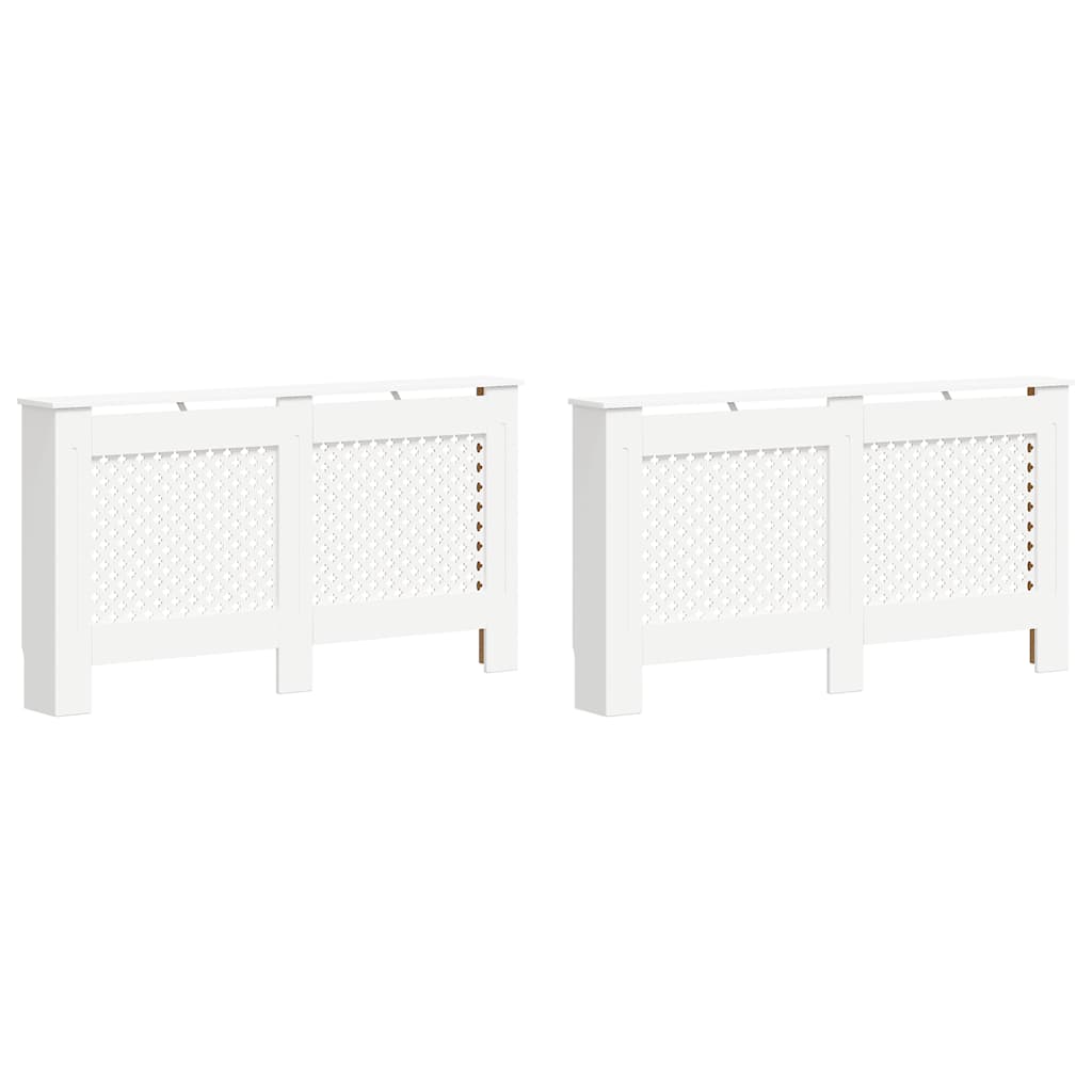 vidaXL Osłony na kaloryfer, 2 szt., białe, 152x19x81,5 cm, MDF