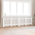 vidaXL Osłony na kaloryfer, 2 szt., białe, 152x19x81,5 cm, MDF