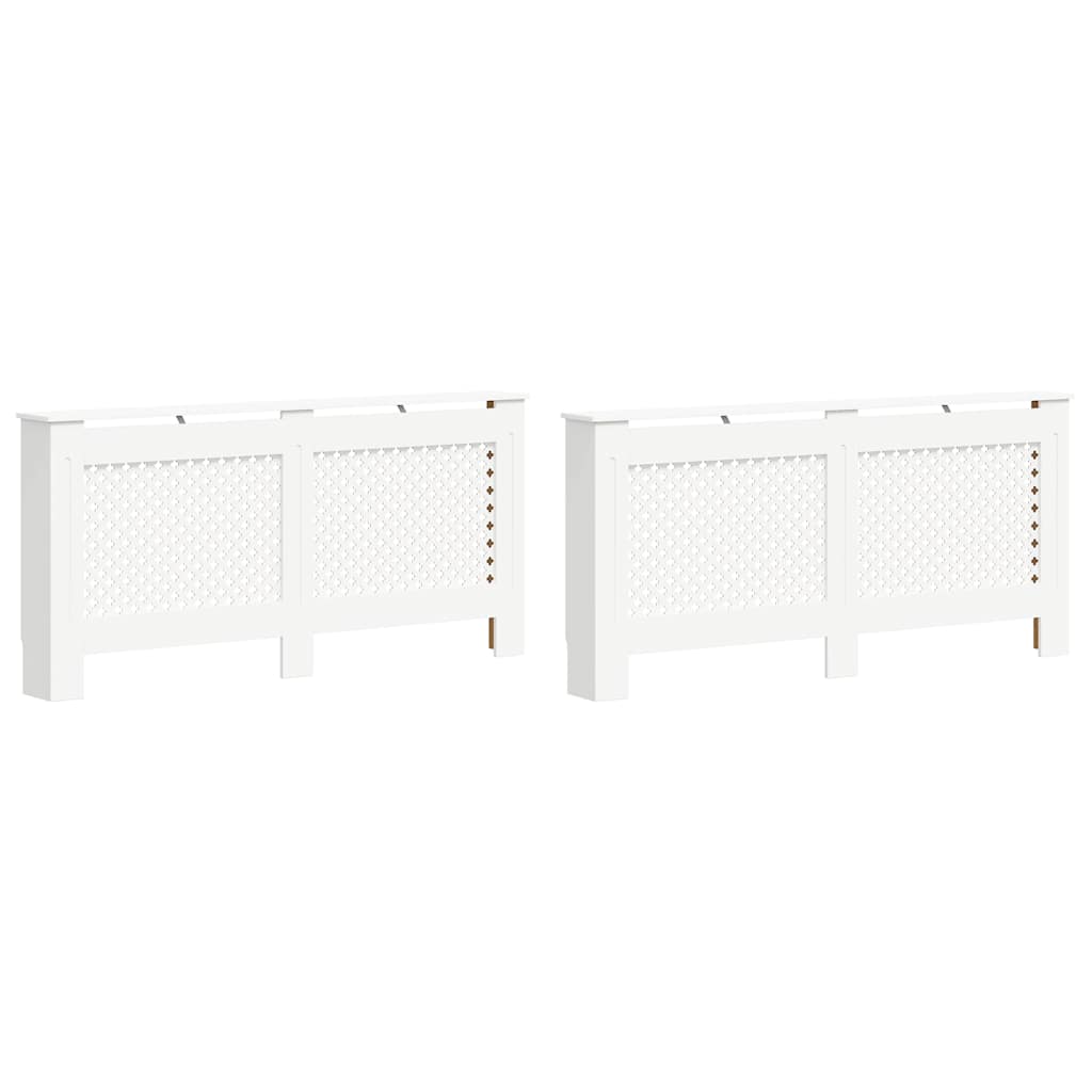 vidaXL Osłony na kaloryfer, 2 szt., białe, 172x19x81,5 cm, MDF