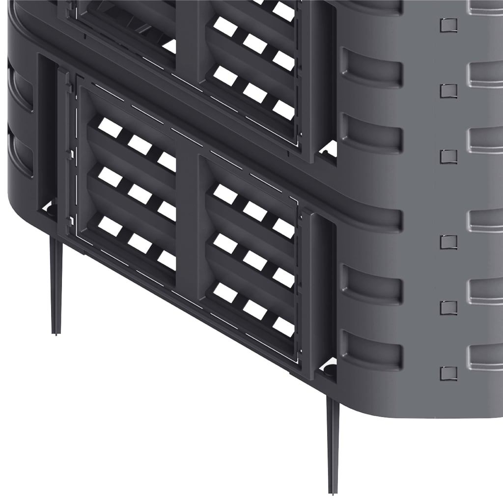 vidaXL Kompostownik ogrodowy, czarny, 93,3x93,3x146 cm, 1000 L