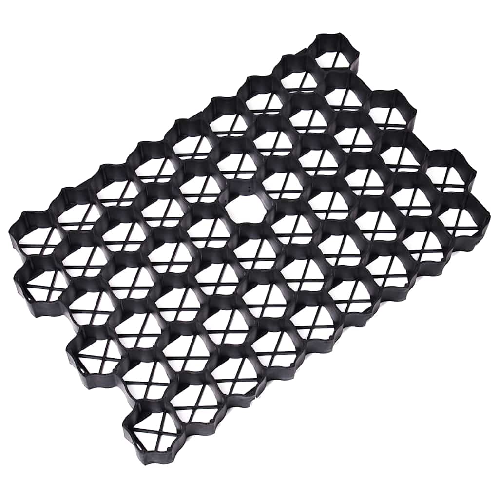 vidaXL Kratki trawnikowe, 16 szt., czarne, 60x40x3 cm, plastik