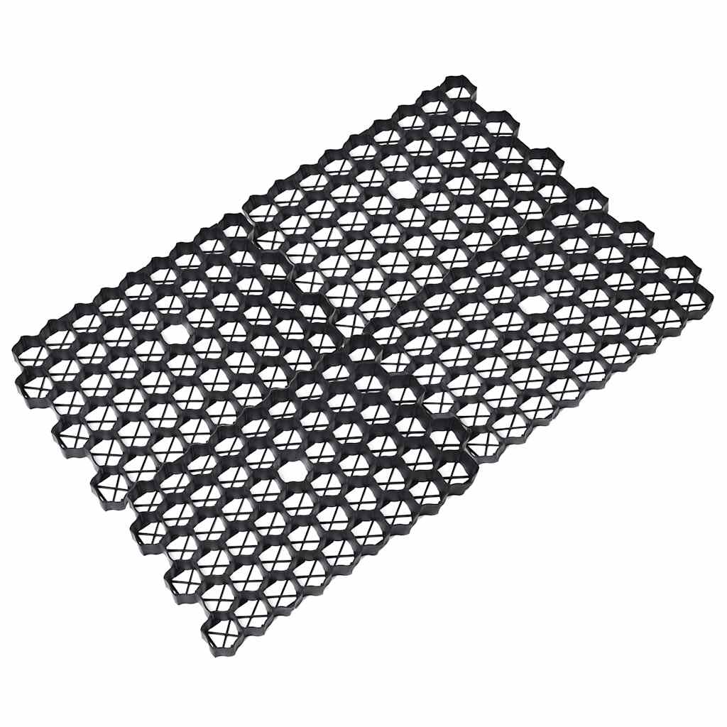 vidaXL Kratki trawnikowe, 16 szt., czarne, 60x40x3 cm, plastik