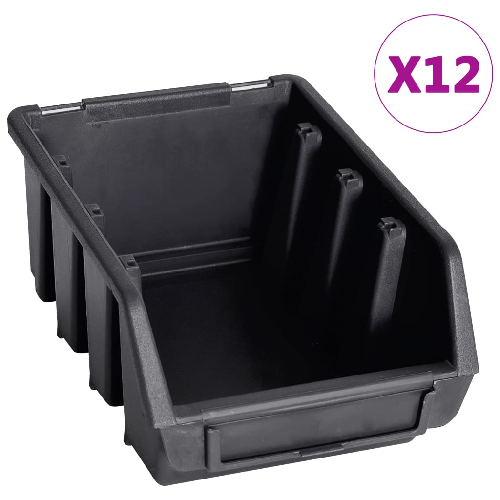 vidaXL 32-częściowy organizer na panelach ściennych, czerwono-czarny