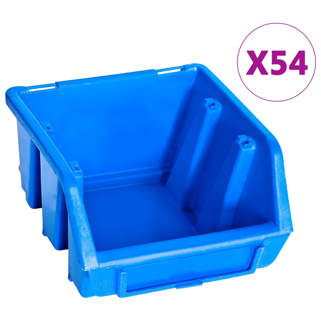 vidaXL 96-częściowy organizer na panelach ściennych, niebieski