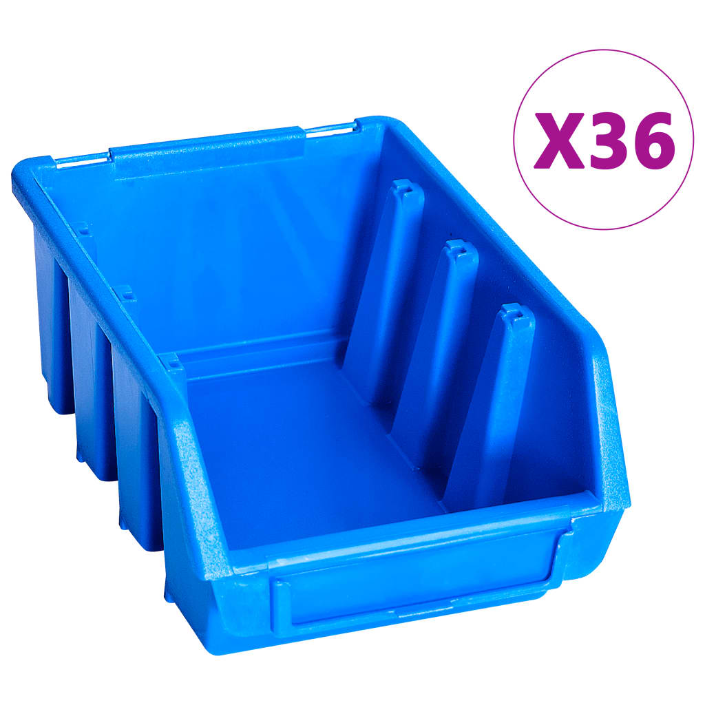 vidaXL 96-częściowy organizer na panelach ściennych, niebieski