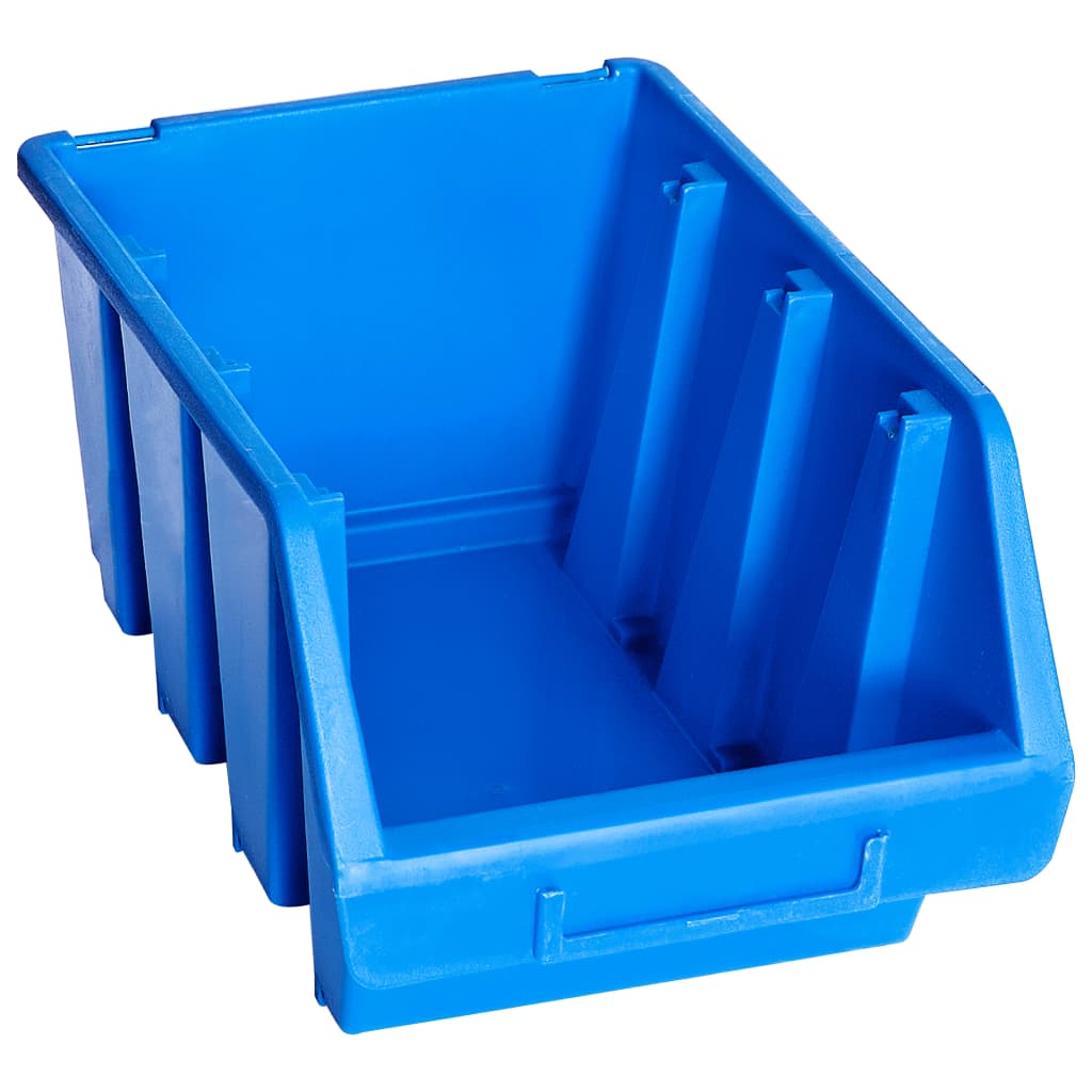 vidaXL Pojemniki sztaplowane, 20 szt., niebieskie, plastikowe