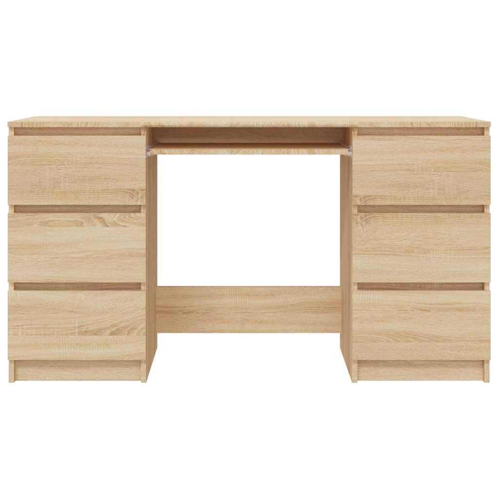 vidaXL Biurko, dąb sonoma, 140x50x77 cm, materiał drewnopochodny