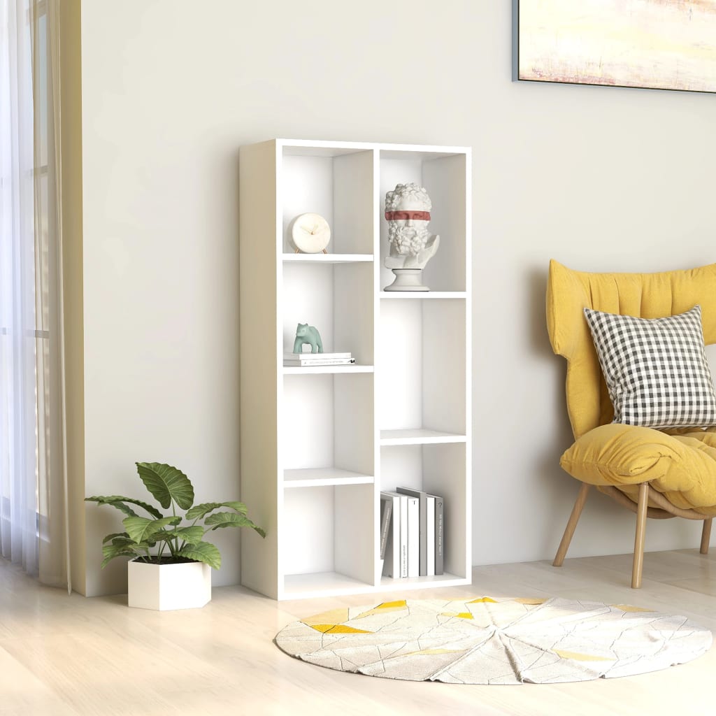 vidaXL Regał na książki, biały, 50x25x106 cm, materiał drewnopochodny