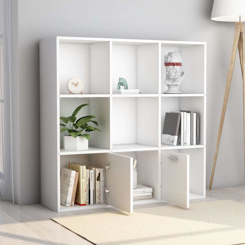 vidaXL Regał na książki, biały, 98x30x98 cm, materiał drewnopochodny