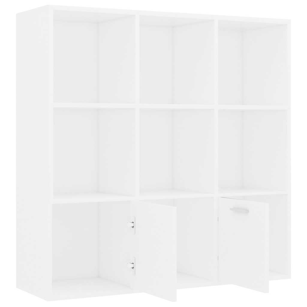 vidaXL Regał na książki, biały, 98x30x98 cm, materiał drewnopochodny