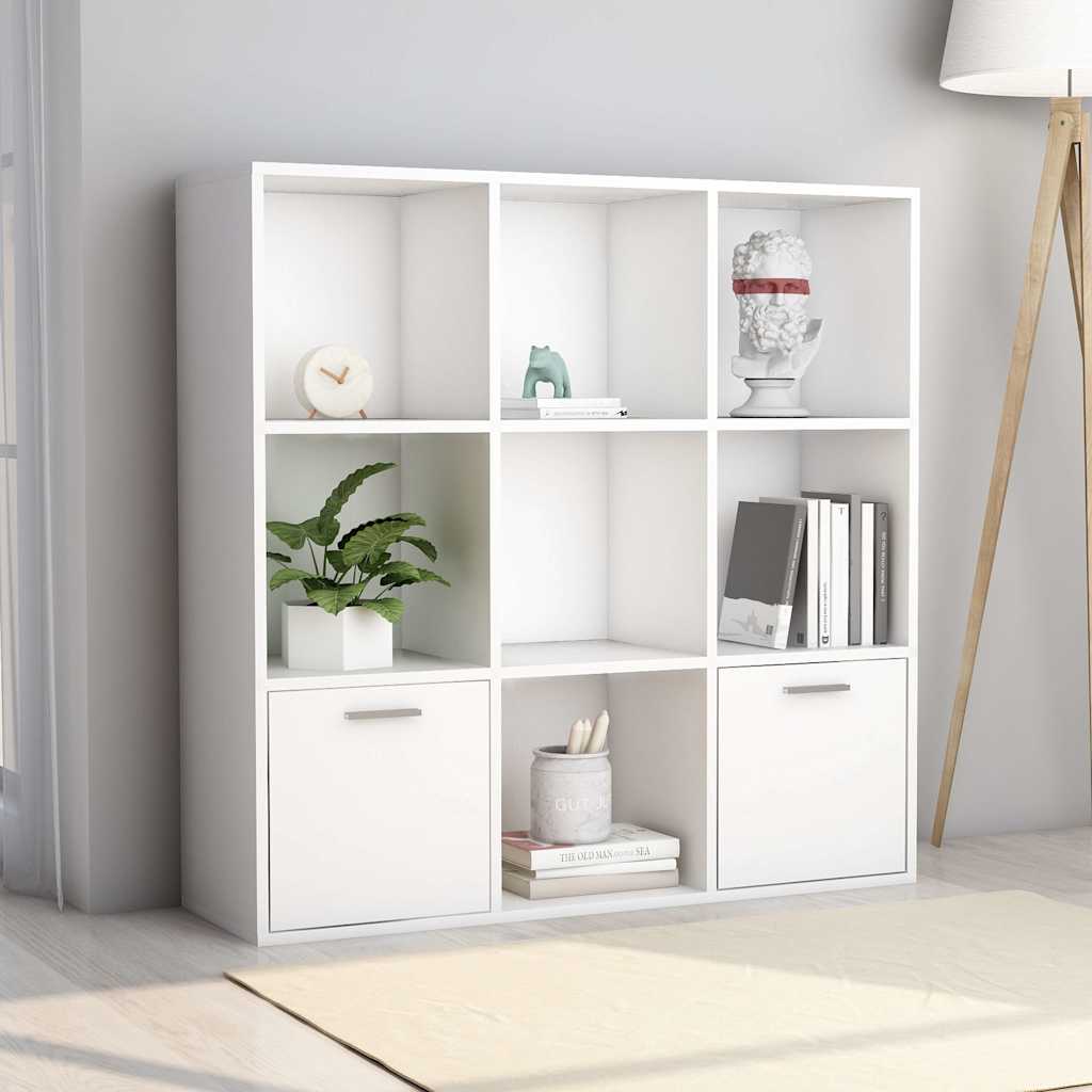 vidaXL Regał na książki, biały, 98x30x98 cm, materiał drewnopochodny