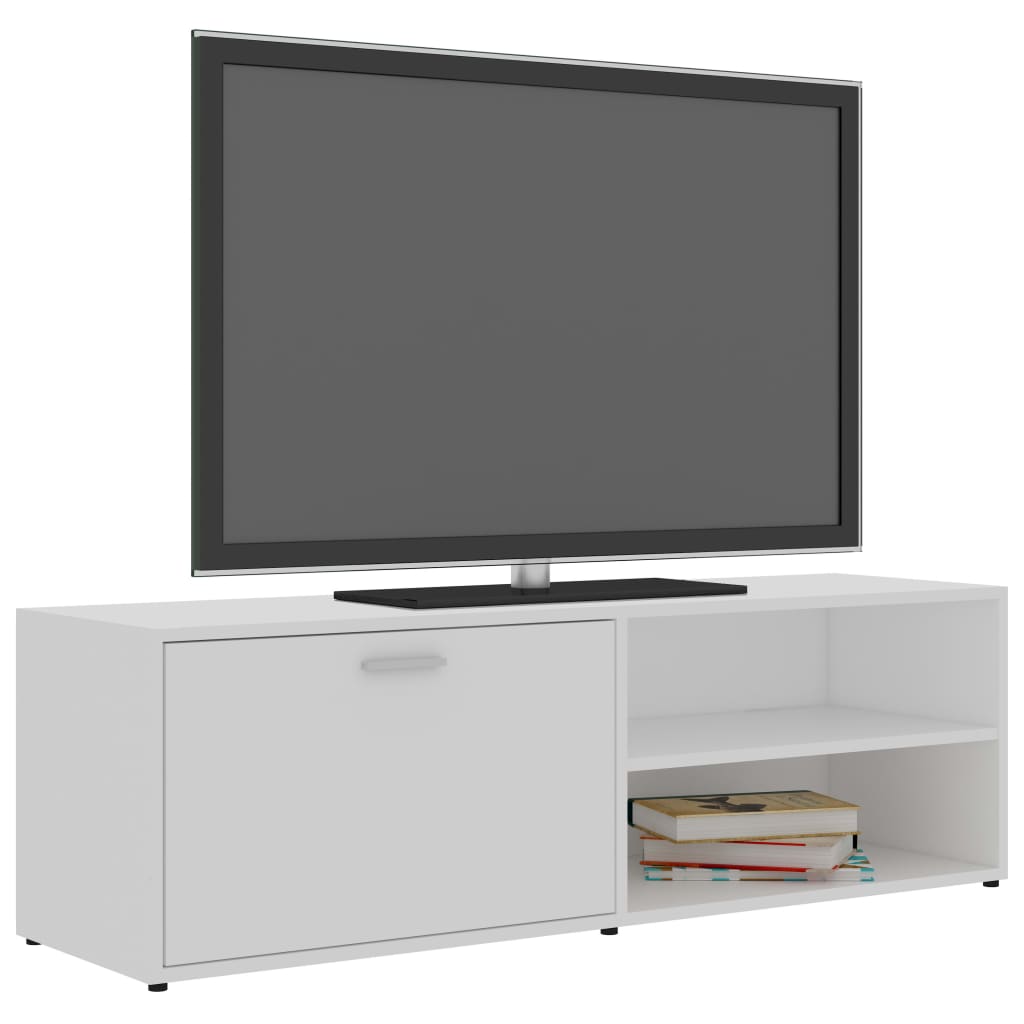 vidaXL Szafka pod TV, biała, 120x34x37 cm, materiał drewnopochodny
