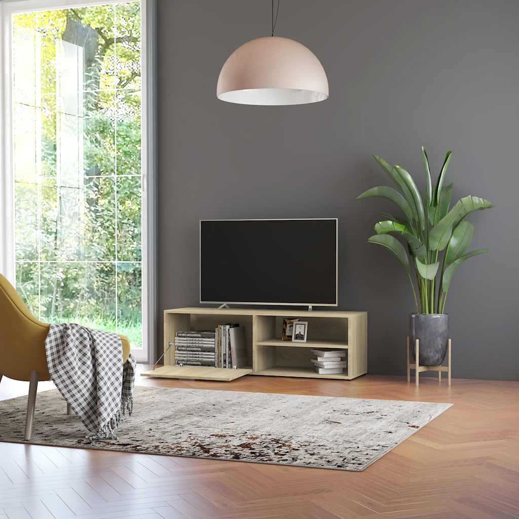 vidaXL Szafka pod telewizor, dąb sonoma, 120x34x37 cm