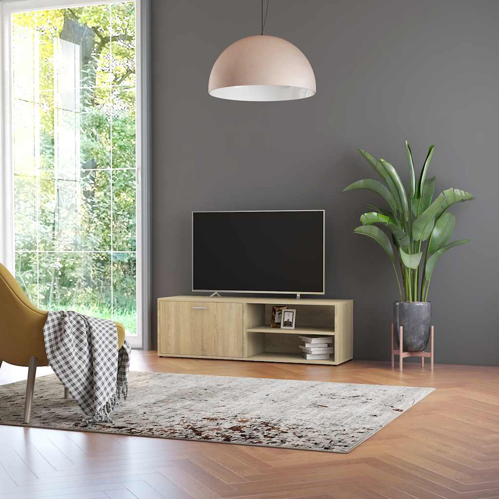 vidaXL Szafka pod telewizor, dąb sonoma, 120x34x37 cm