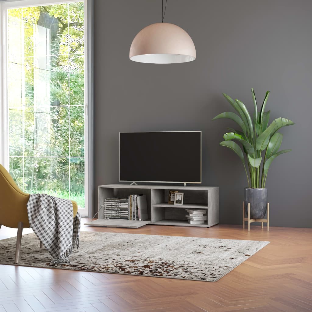 vidaXL Szafka pod telewizor, szarość betonu, 120x34x37 cm