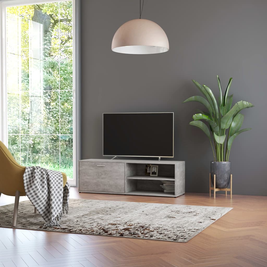 vidaXL Szafka pod telewizor, szarość betonu, 120x34x37 cm