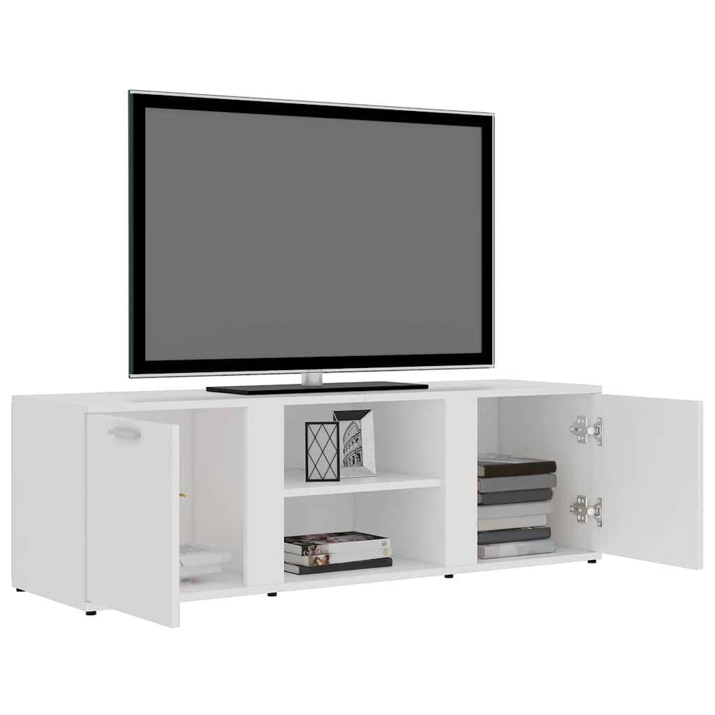 vidaXL Szafka pod TV, biała, 120x34x37 cm, materiał drewnopochodny