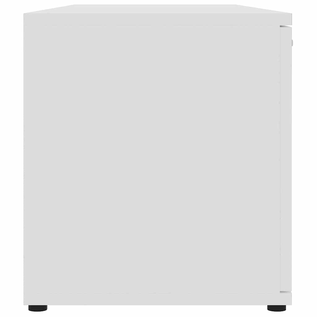 vidaXL Szafka pod TV, biała, 120x34x37 cm, materiał drewnopochodny