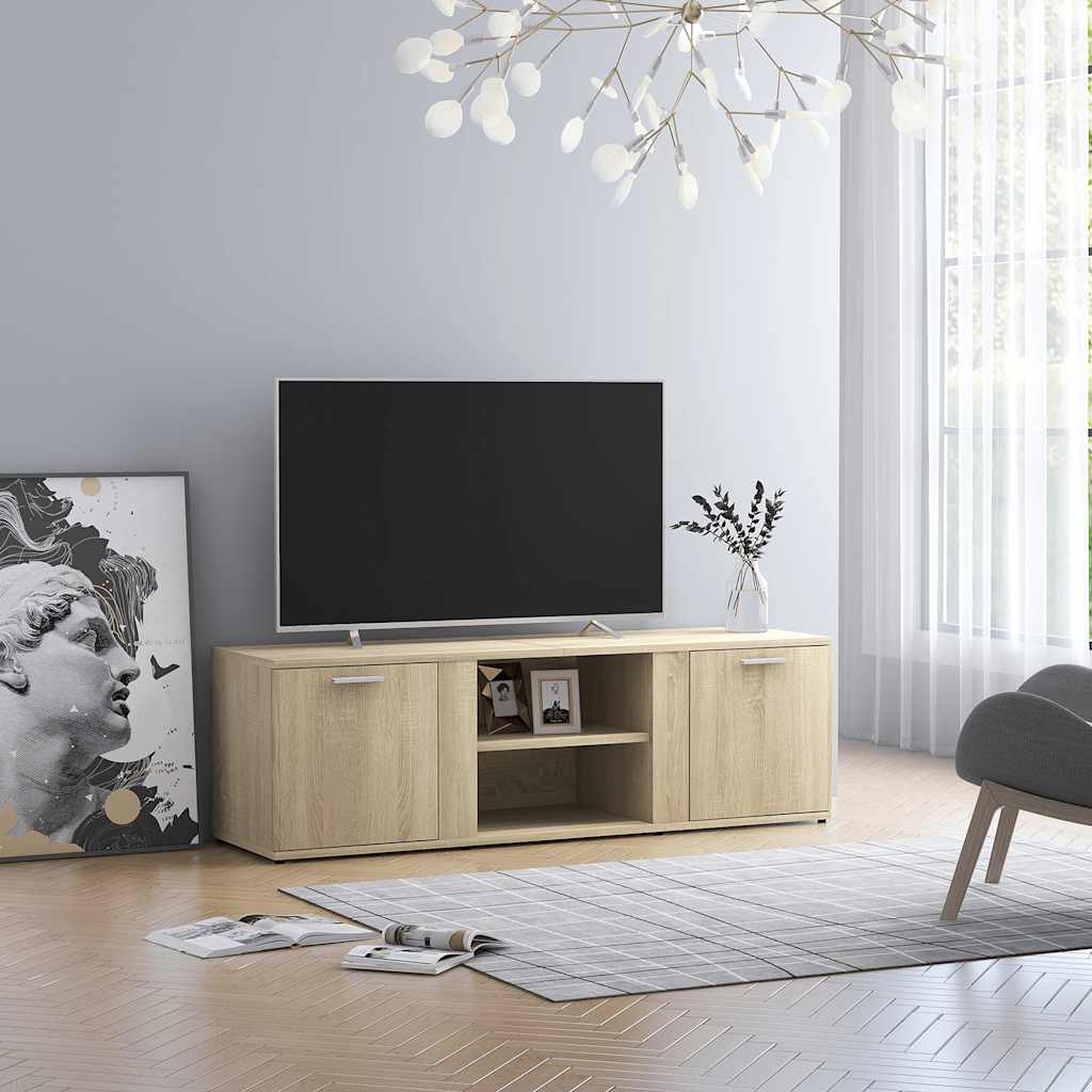 vidaXL Szafka pod telewizor, dąb sonoma, 120x34x37 cm
