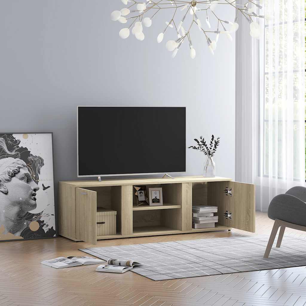 vidaXL Szafka pod telewizor, dąb sonoma, 120x34x37 cm